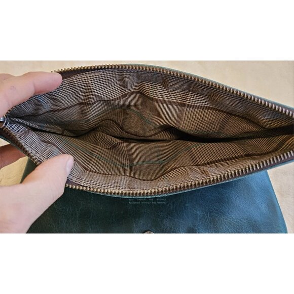 Matt & Nat Vegan Leather Clutch Bag Purse Teal Green UEC - Picture 6 of 9